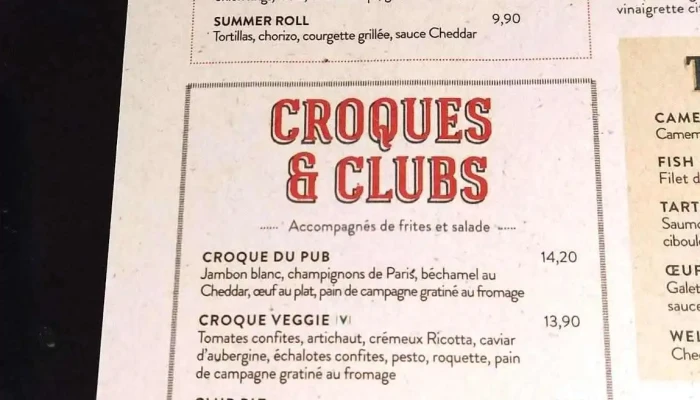 Au Bureau -  Menu - Niort