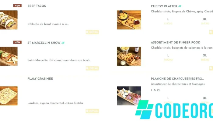 Au Bureau -  Menu - Saint-mard
