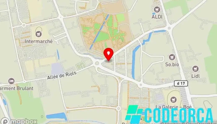 carte de COM'SUD Agence de publicité, Conseil, Service de marketing Internet, Studio de photographie, Concepteur de sites Web à Boé