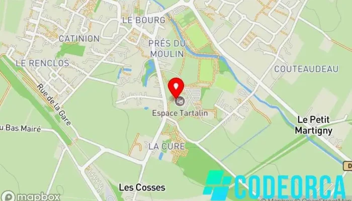 carte de Espace Tartalin Salle de spectacles à Aiffres