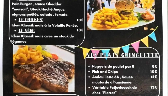 Guinguette De Guarbecque -  Menu - Guarbecque