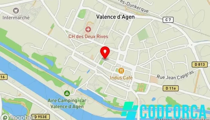 carte de Le Riverain Agence de publicité à Valence