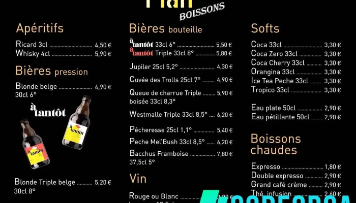 Plank -  Menu - La Crèche