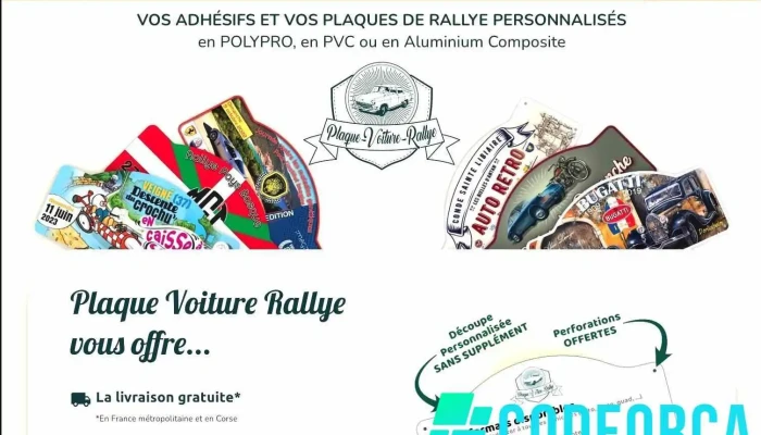Plaque -  Voiture Rallye Est Une Marque De Bd Graphic Photos Du Proprietaire - Estaires