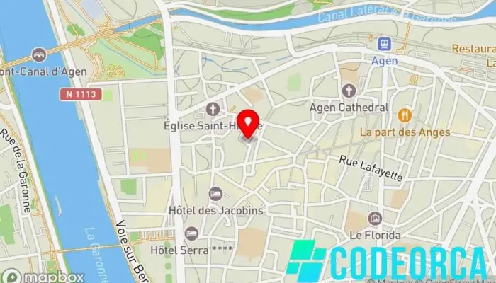carte de Sarion Publicité Agence de relations publiques à Agen